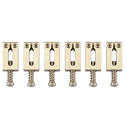 RM Titanium Alloy Guitar Bridge Saddles, 20 × 10.5 mm, 6-Piece Set, Made in Japan