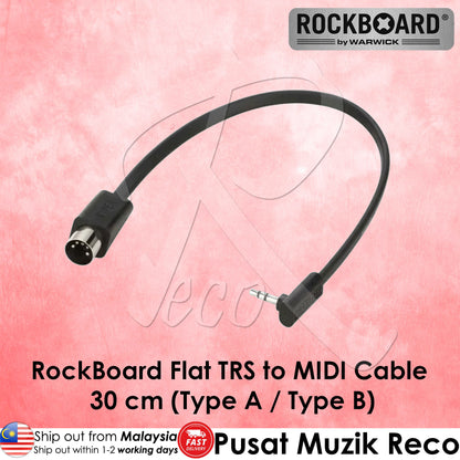 Warwick RockBoard Flat TRS to MIDI Cable 30cm (Type A / Type B)