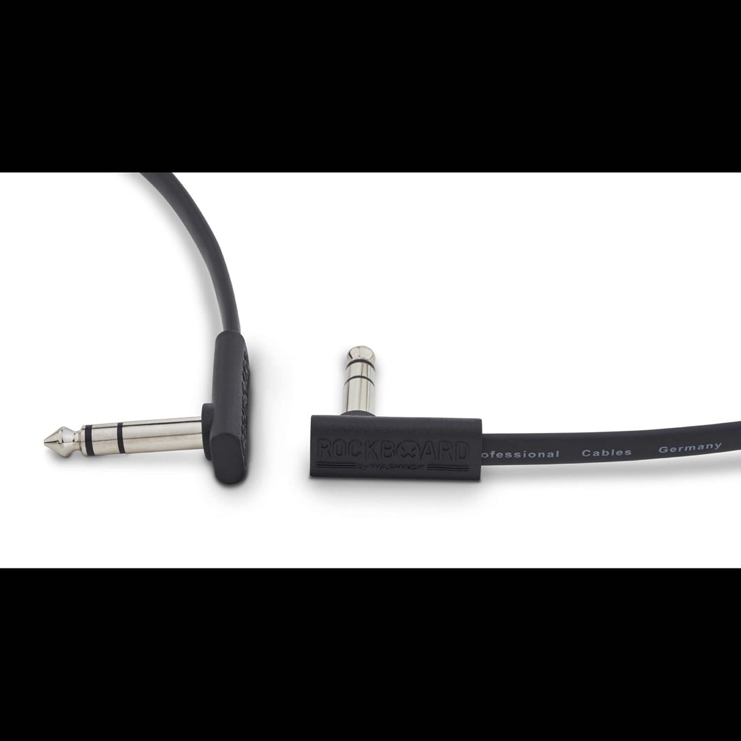 Rockboard Warwick Flat Head TRS Cable 60cm Audio Cable Balanced Interconnect 1/4inch TRS to 1/4inch TRS