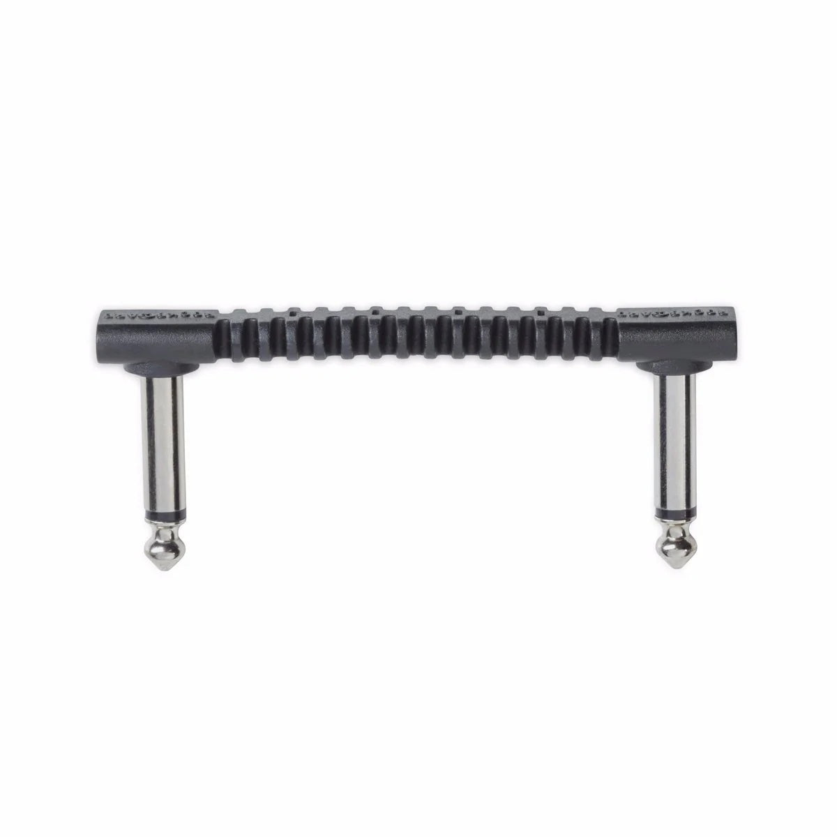 Black metal handle with ribbed grip on a white background
