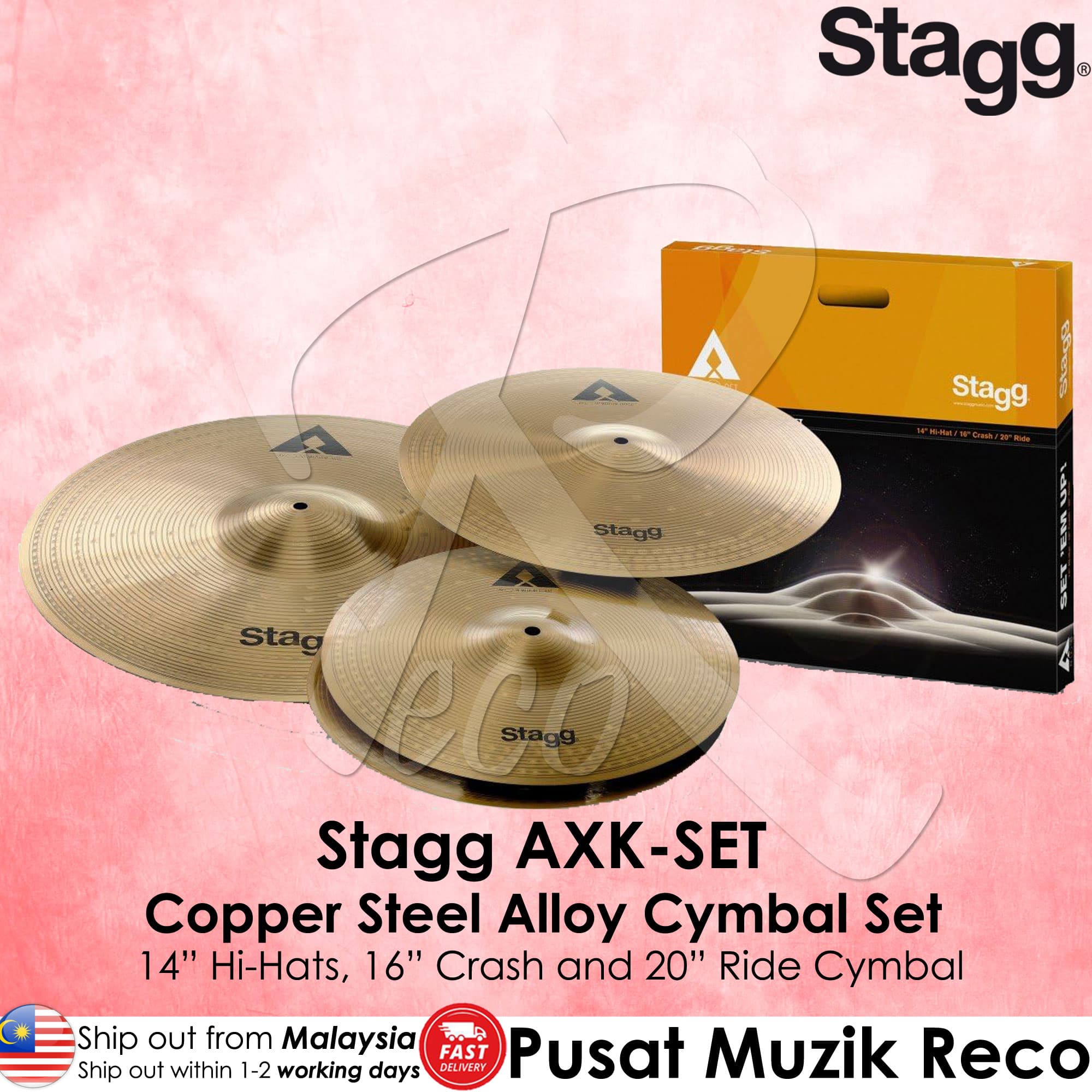 *Stagg AXK SET Copper Steel Alloy Innovation Cymbal Set - Reco Music Malaysia