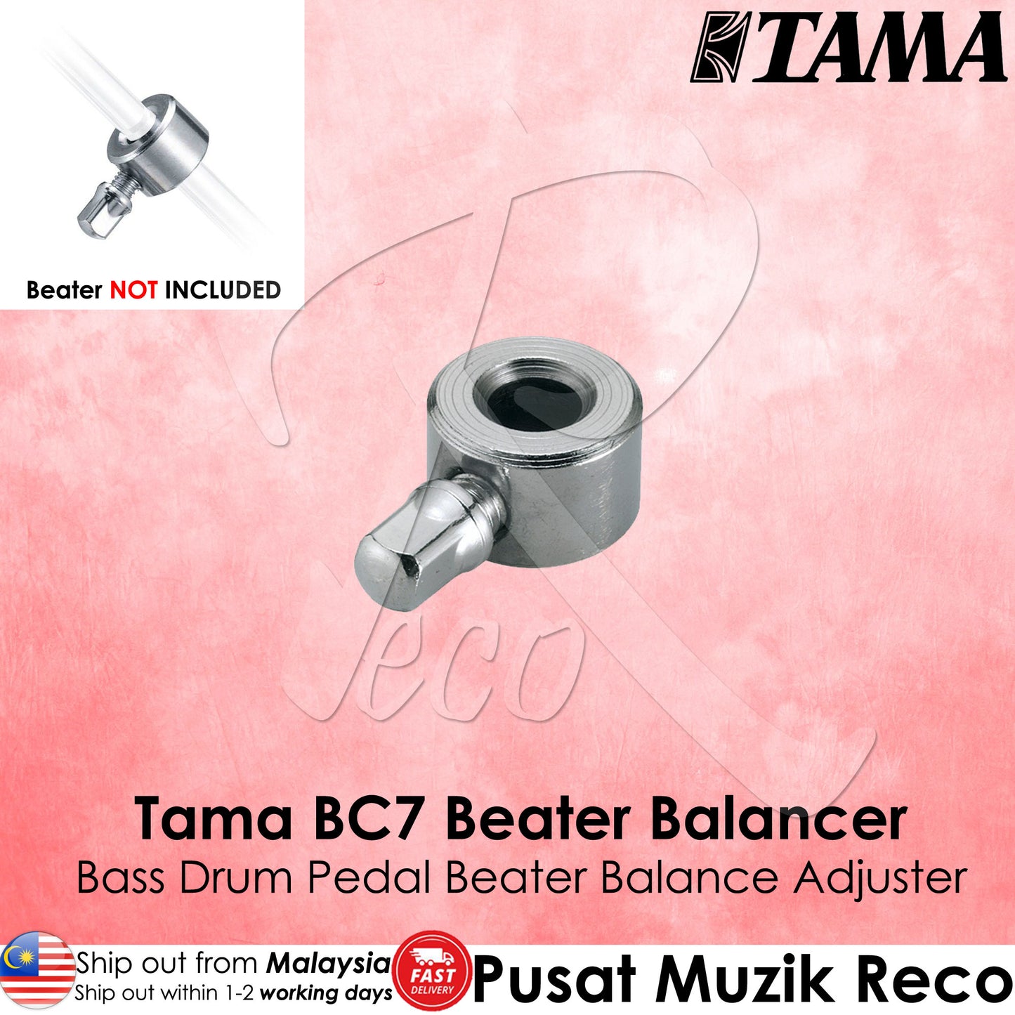 Tama BC7 Bass Drum Beater Balancer Bass Drum Beater Balance Adjuster Drum Accessories