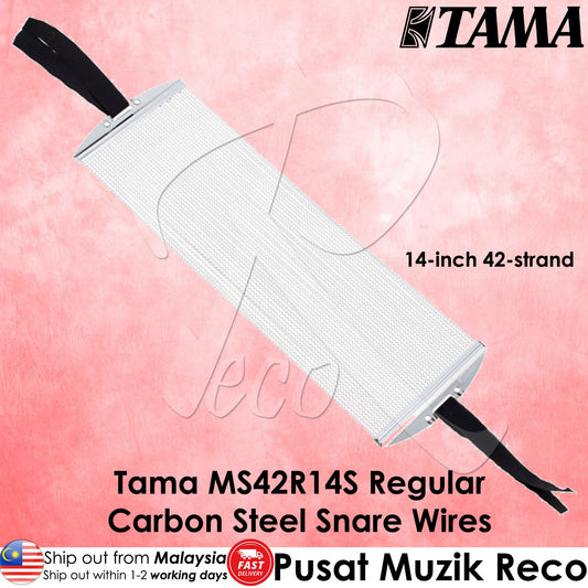 Tama MS42R14S Regular Snare Wires 14 Inch 42 Strands 14in Carbon Steel Snare Wires Snare Drum Snappy Snare Wire