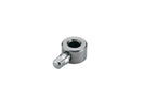 Metallic valve handle on a white background