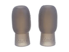 Two gray rubber duckies with 'Teva' branding on a white background