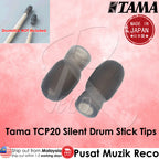 Tama TCP20 Silent Drum Stick Tips with Tama branding and 'Made in Japan' badge on a pink background.