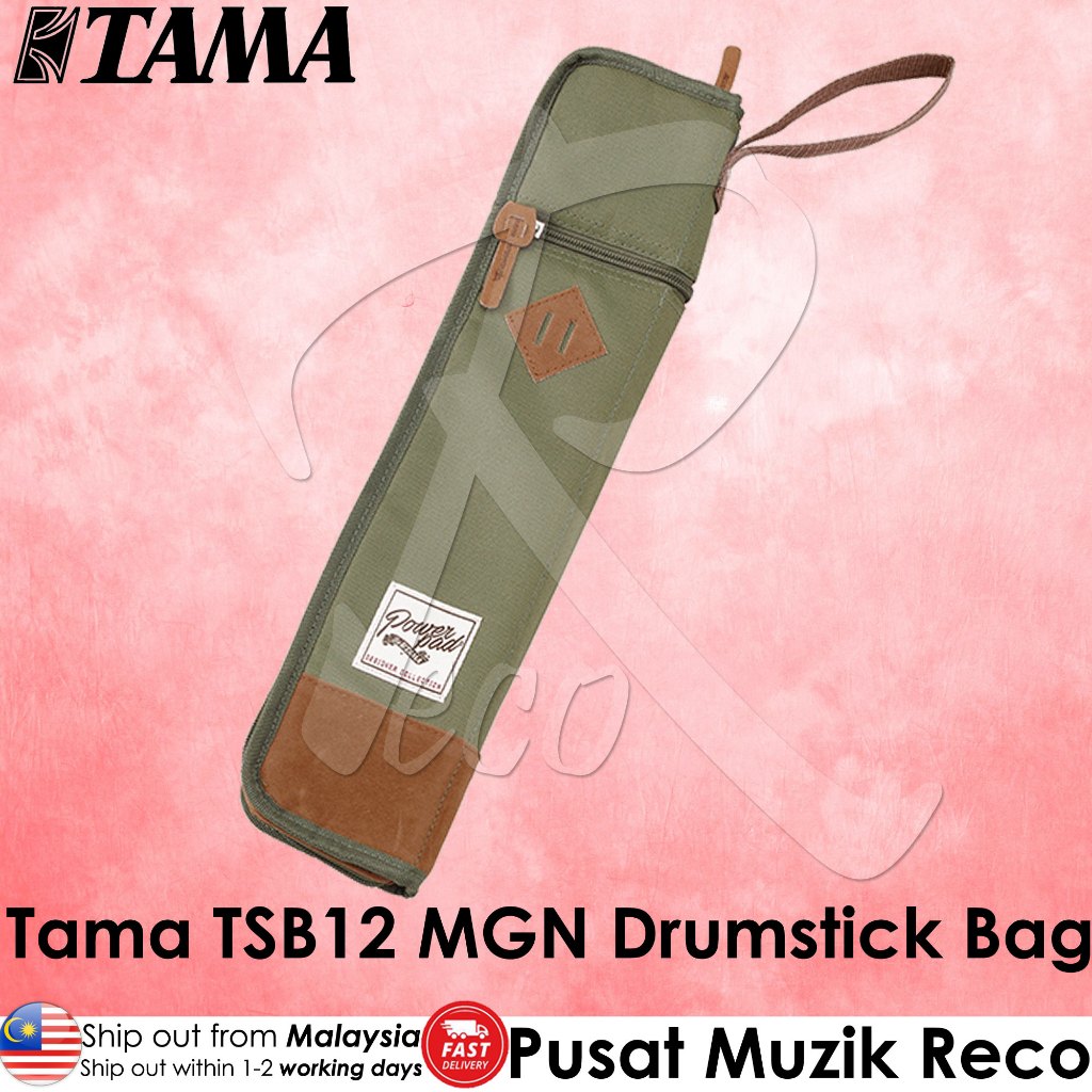 Tama TSB12MGN Powerpad Designer Padded Drum Stick Bag, Moss Green