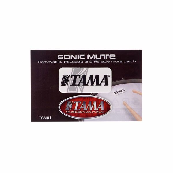 TAMA Sonic Mute packaging with drum head and branding on a white background