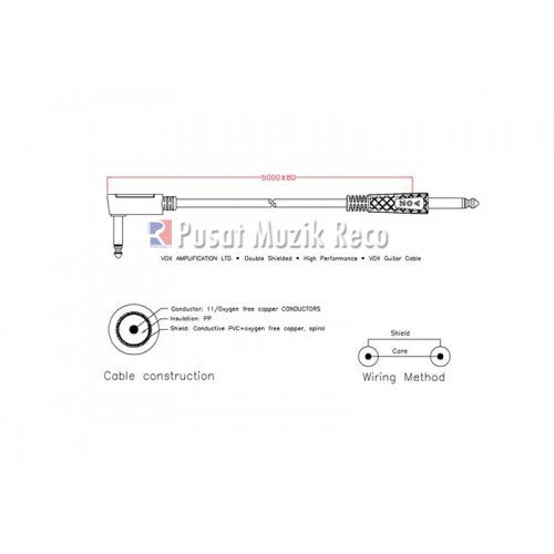 Vox VGS30 Standard Guitar Cable 3M
