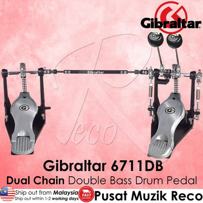 *Gibraltar 6711DB Double Chain Drive Double Bass Drum Pedal - Reco Music Malaysia