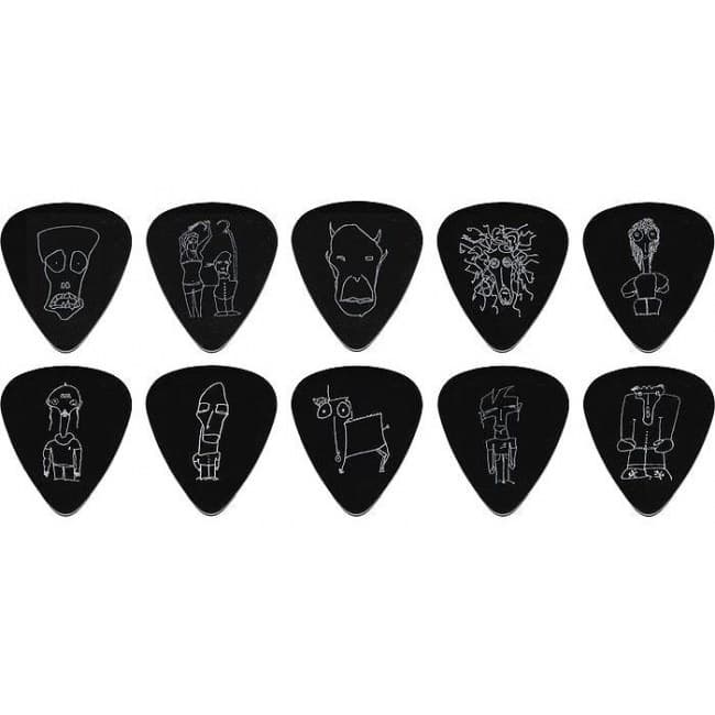 *D'Addario 1CBK2-10JS Joe Satriani Signature Picks, Black - Reco Music Malaysia