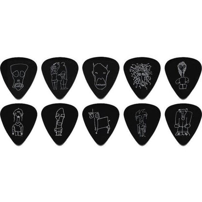 *D'Addario 1CBK2-10JS Joe Satriani Signature Picks, Black - Reco Music Malaysia