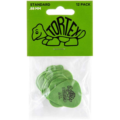 Jim Dunlop 418P.88 Tortex Standard 0.88mm Green Guitar Pick Pack (12pcs) - Reco Music Malaysia