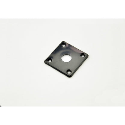 RM Plastic Square / Rectangular Electric Guitar Jack Plate Black / Creme Color