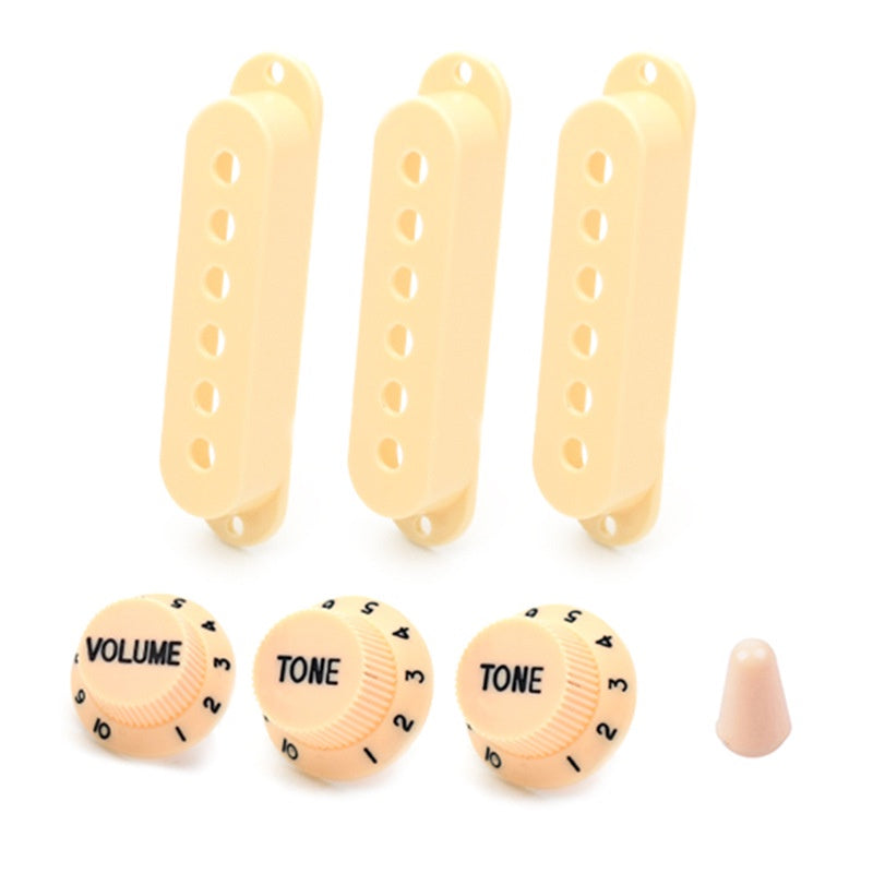 RM GM5320 Electric Guitar SSS Plastic Pickup Cover with Knob and Switch Tip 48mm 50mm 52mm