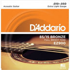 *D'Addario EZ900 85/15 Bronze Acoustic Guitar Strings Extra Light 10-50 - Reco Music Malaysia