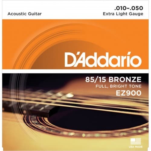 *D'Addario EZ900 85/15 Bronze Acoustic Guitar Strings Extra Light 10-50 - Reco Music Malaysia