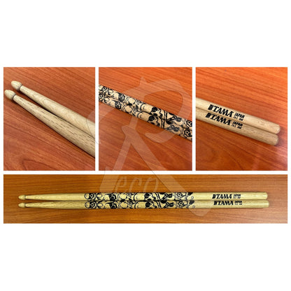 Tama 7A-S Sticks of Doom Japanese Oak Drum Stick, Wood Skull - Reco Music Malaysia