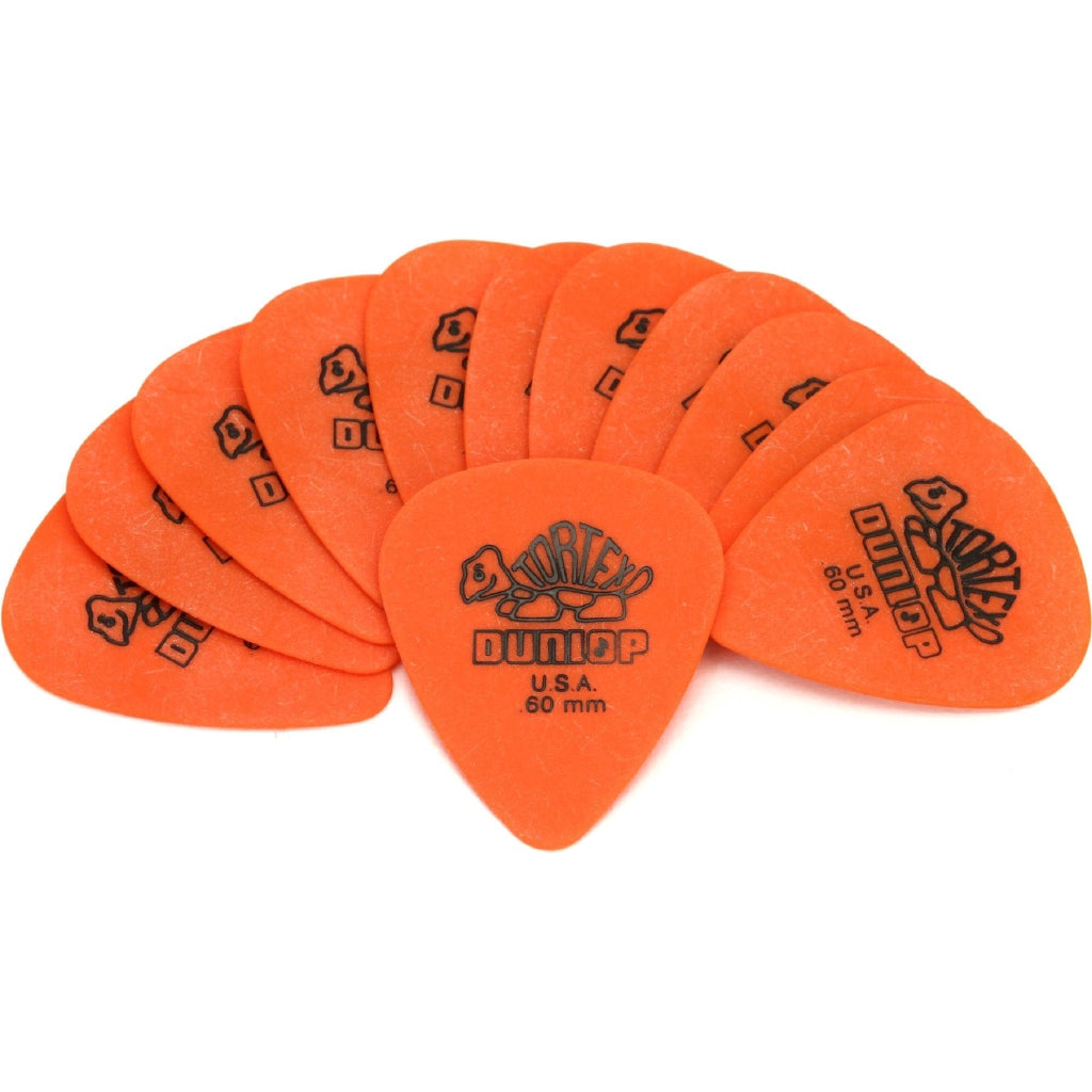 Jim Dunlop 418P.60 Tortex Standard 0.60mm Orange Guitar Pick Pack (12pcs) - Reco Music Malaysia