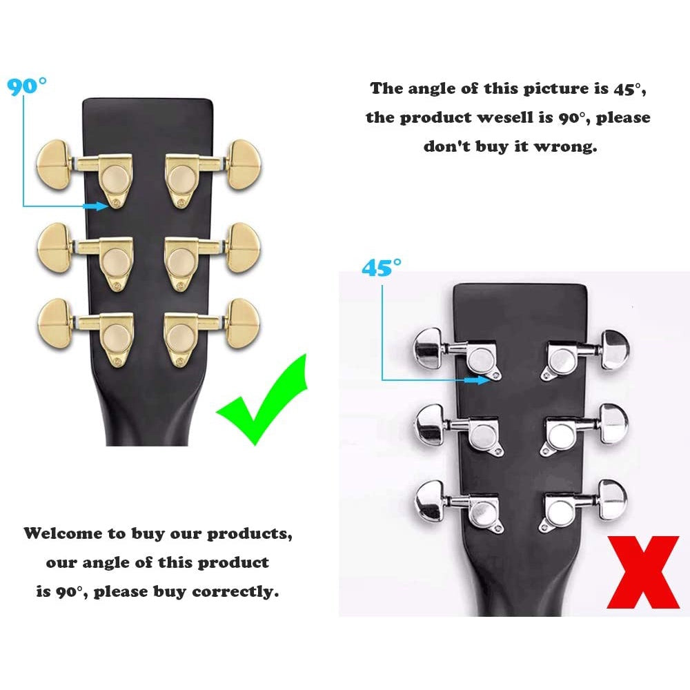 RM GM90-5089 90-Degree Angle Acoustic Electric Guitar Machine Head SET Tuning Peg Tuner 3R3L - Reco Music Malaysia