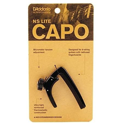 *D'Addario Planet Waves PW-CP-07 NS Capo Lite - Black - Reco Music Malaysia