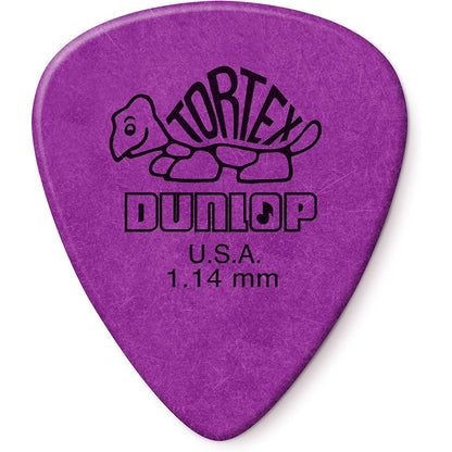 Jim Dunlop 418P1.14 Tortex Standard 1.14mm Purple Guitar Pick Pack (12pcs) - Reco Music Malaysia