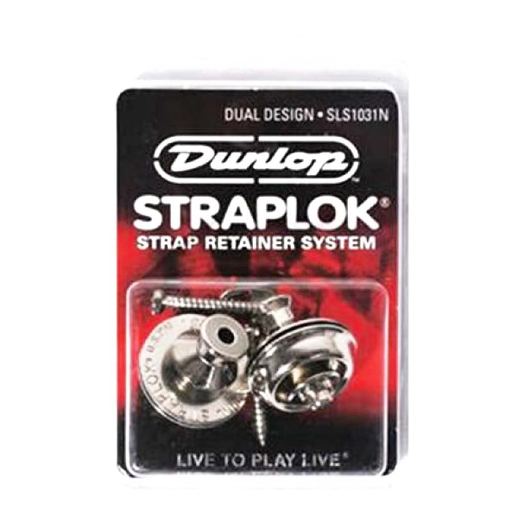 *Jim Dunlop SLS1031N Straplok Dual Design Strap Retainer System, Nickel - Reco Music Malaysia