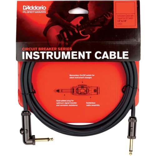 *D'Addario Planet Waves PW-AGRA-10 Circuit Breaker Momentary Mute Guitar Cable 10ft RA - Reco Music Malaysia