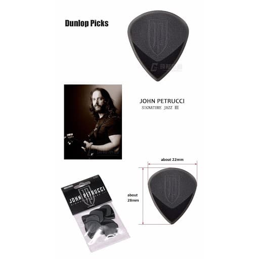 *Jim Dunlop 427PJP John Petrucci Signature Jazz III Picks - Reco Music Malaysia