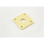 RM Plastic Square / Rectangular Electric Guitar Jack Plate Black / Creme Color