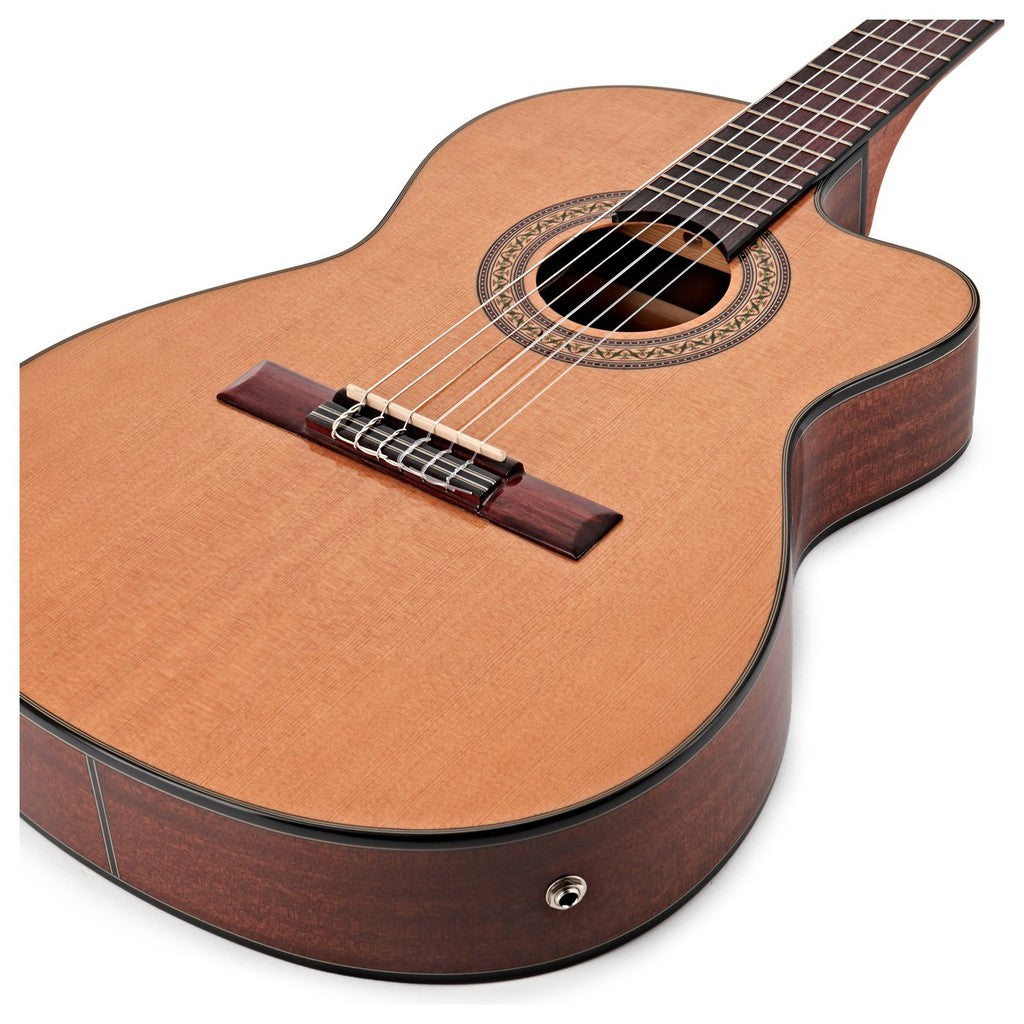 Ibanez GA5TCE Thinline Classical Acoustic-Electric Concert Guitar, Amber High Gloss (GA5TCE-AM) - Reco Music Malaysia