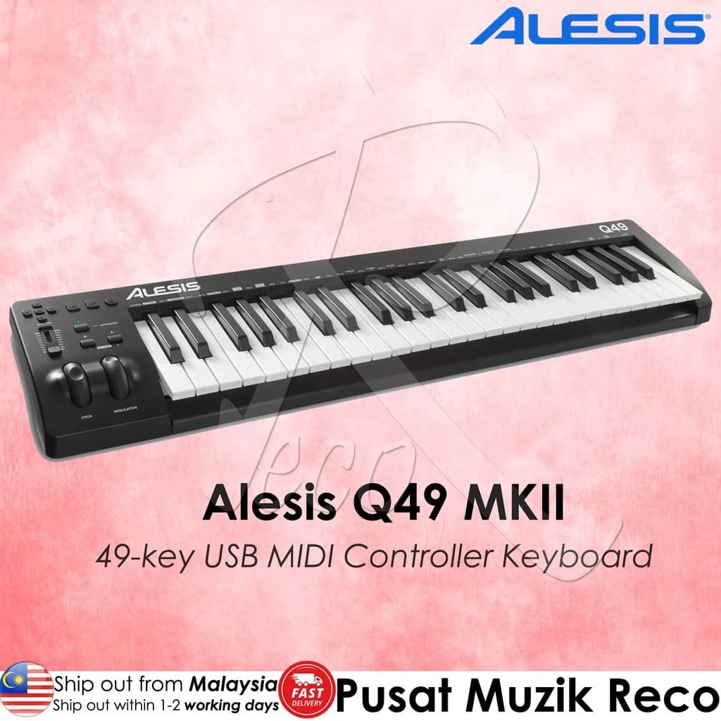 *Alesis Q49 MKII 49-key USB MIDI Controller - Reco Music Malaysia