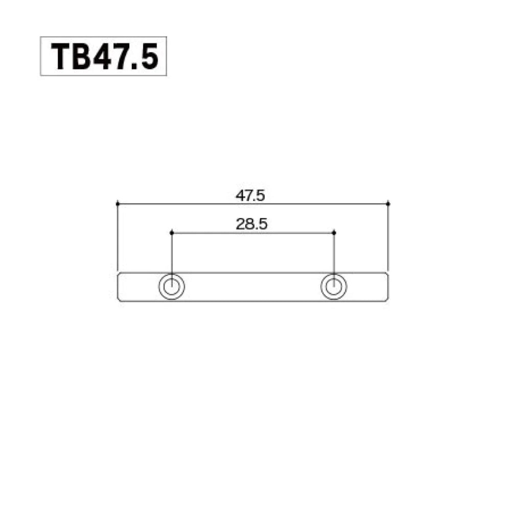 Gotoh TB47.5 B Electric Guitar String Retainer Tension Bar, Black