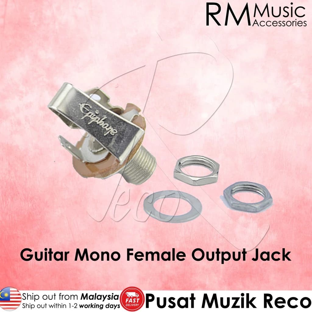 *RM GF1174-91 Electric Guitar Mono Input/Output Jack (Mono) - Reco Music Malaysia