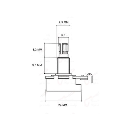 *Gotoh A500K Audio Linear Guitar Tone Volume 500K MINI Pot Pots Potentiometer - Reco Music Malaysia