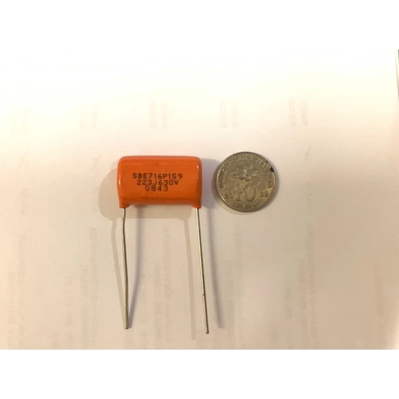 *CDE Sprague SBE716P159 223J 0.022UF 630V Guitar Orange Drop Capacitor Tone Caps - Reco Music Malaysia