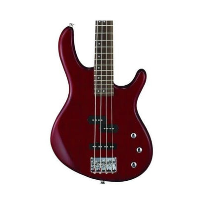 *Cort Action PJ OPBC Electric Bass Guitar with Bag, Open Pore Black Cherry - Reco Music Malaysia