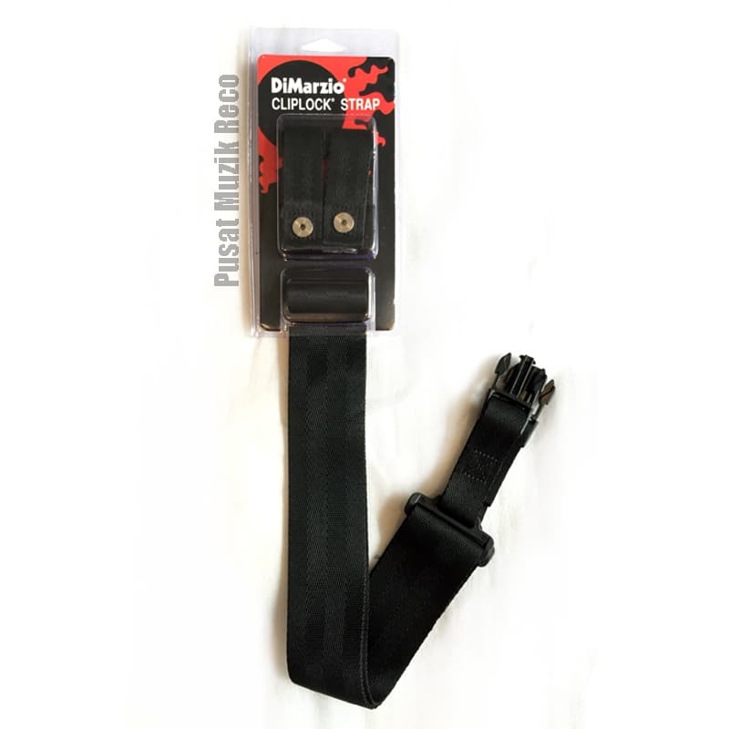 *DiMarzio DD2200BK 2" Nylon ClipLock Guitar Strap, Black Nylon - Reco Music Malaysia