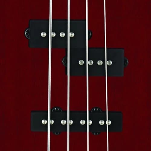 *Cort Action PJ OPBC Electric Bass Guitar with Bag, Open Pore Black Cherry - Reco Music Malaysia