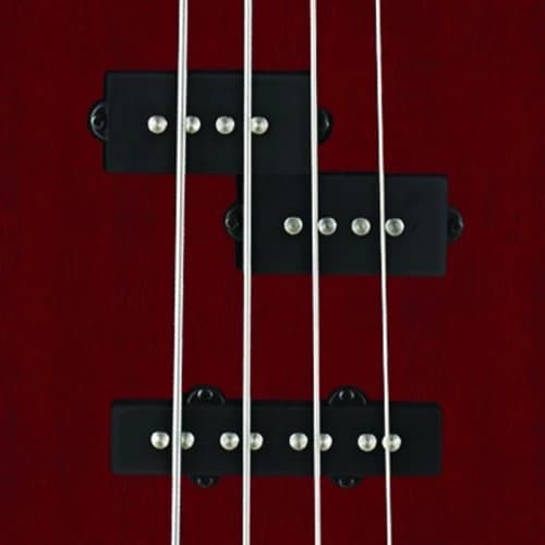*Cort Action PJ OPBC Electric Bass Guitar with Bag, Open Pore Black Cherry - Reco Music Malaysia