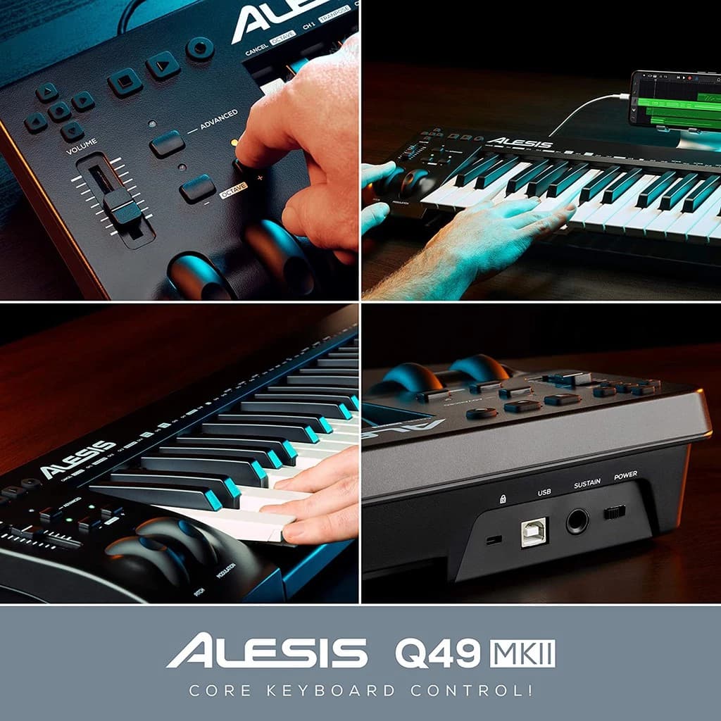 *Alesis Q49 MKII 49-key USB MIDI Controller - Reco Music Malaysia