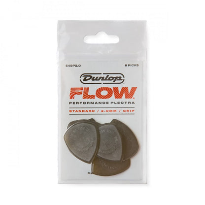 *Jim Dunlop 549P200 Flow Standard Grip Picks, 2.0mm, 6-Pack - Reco Music Malaysia