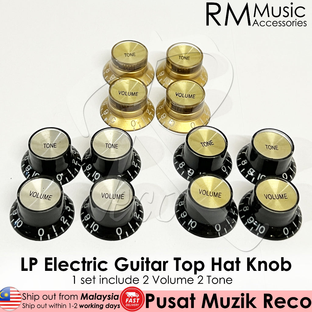 RM GF-0064-02/04 LP Electric Top Hat Knob Volume Tone Control Knob - Reco Music Malaysia