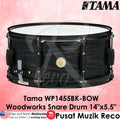 Tama WP1455BK BOW Woodworks 14"x5.5" Snare Drum, Black Oak Wrap - Reco Music Malaysia