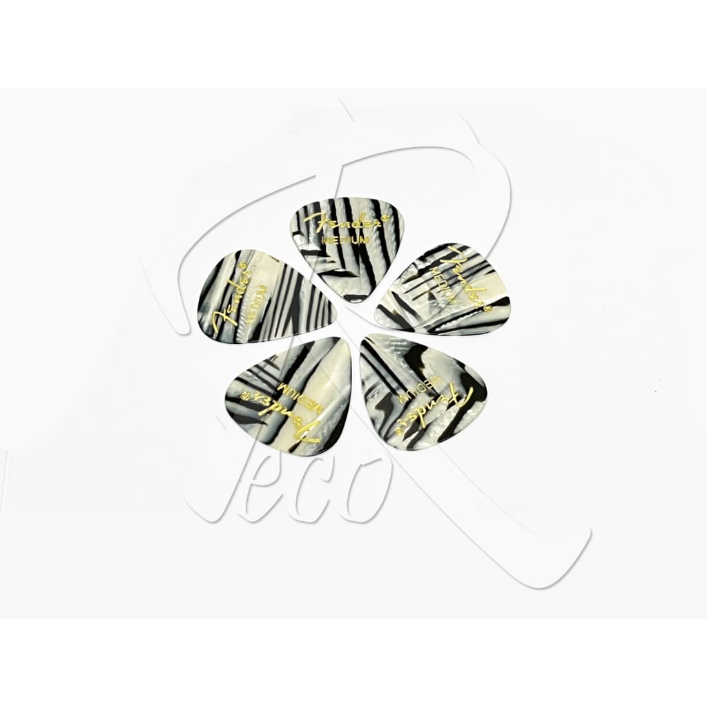 *Fender 351 Shape Celluloid Guitar Pick Zebra Design, 5-Pack - Reco Music Malaysia