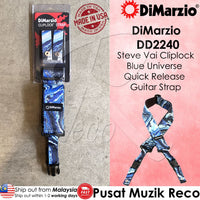 Dimarzio DD2240 Steve Vai Blue Universe ClipLock Quick Release Guitar Strap
