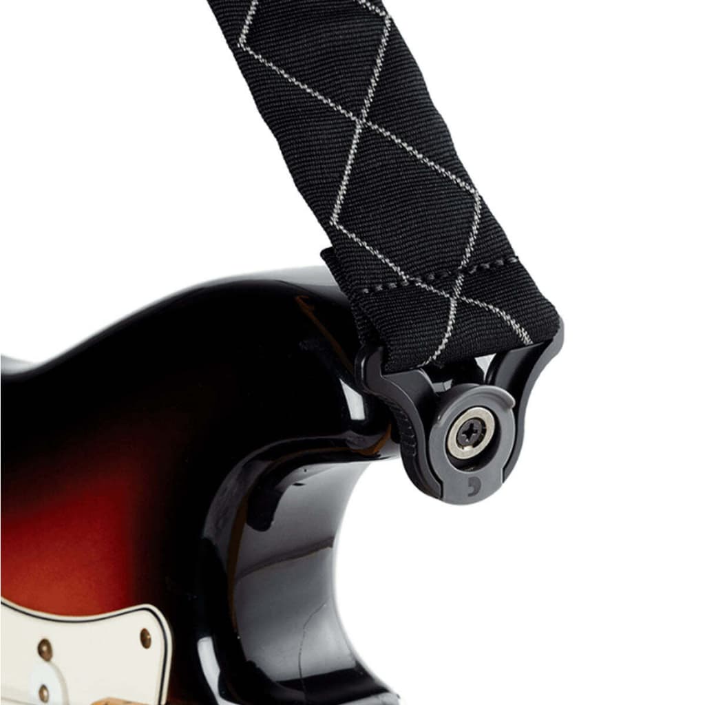 *D'Addario Planet Waves 50BAL02 Auto Lock Guitar Strap, Black Padded Diamonds - Reco Music Malaysia