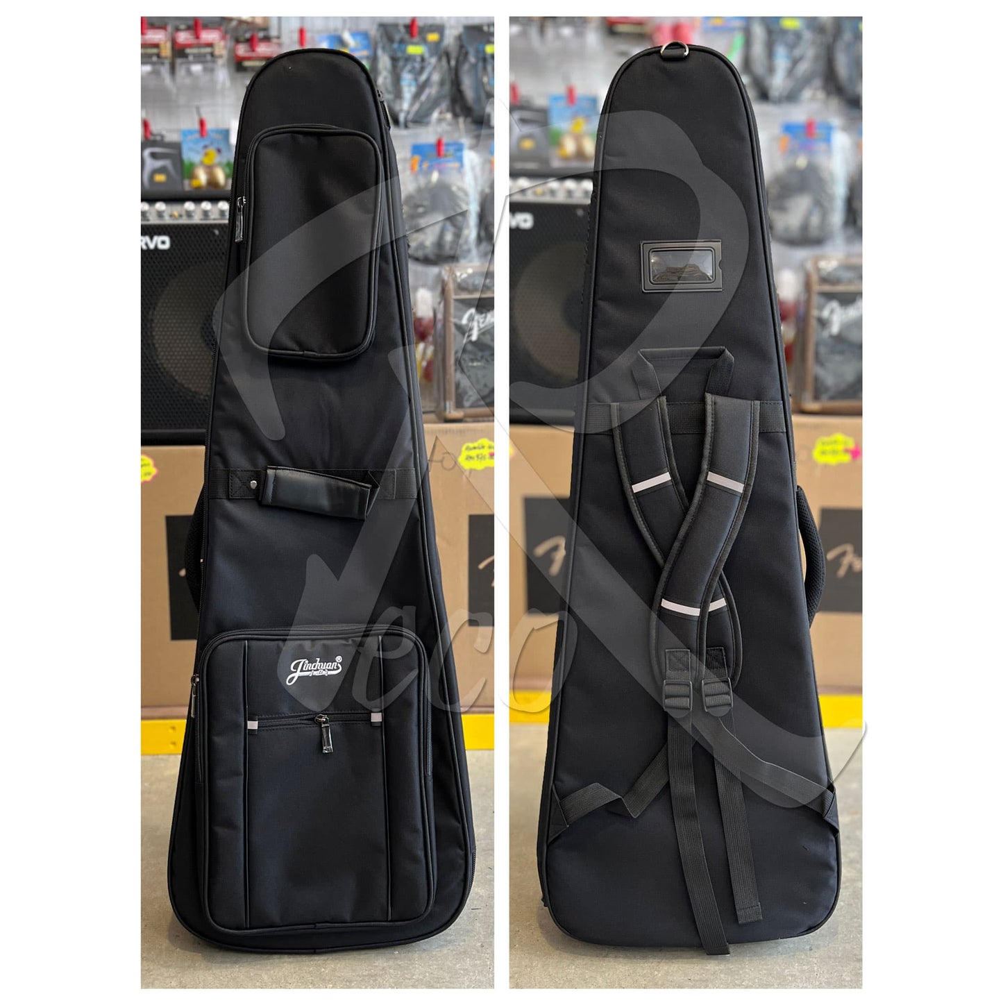 *RM RBB300-JC-B2213 20mm Thick Padded Electric BASS Guitar Bag - Reco Music Malaysia