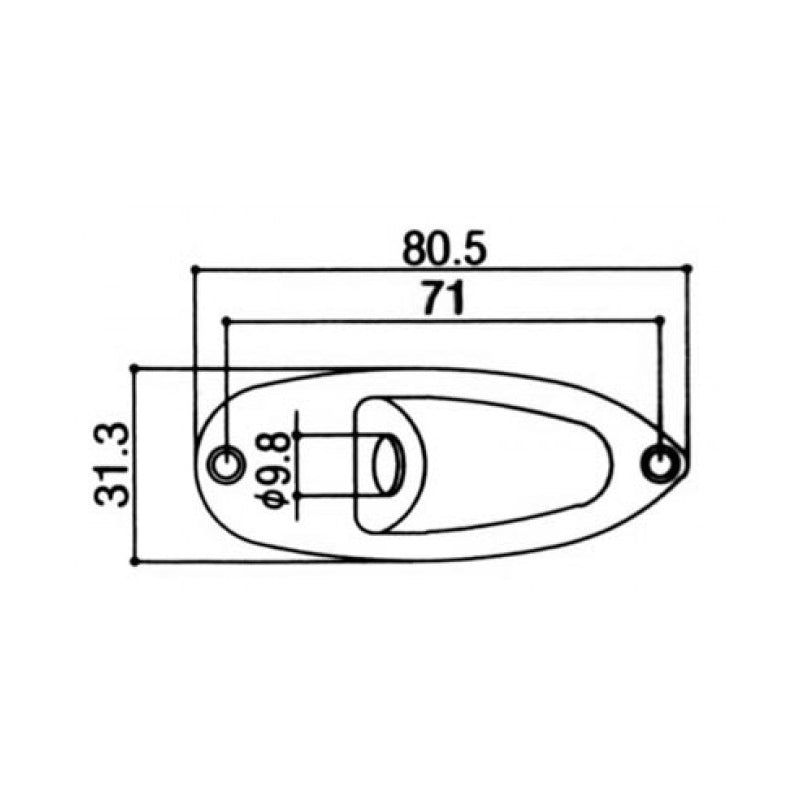 GOTOH JCS-1C Jack Cover, Boat Shape, Chrome (PJCS-1C) - Reco Music Malaysia