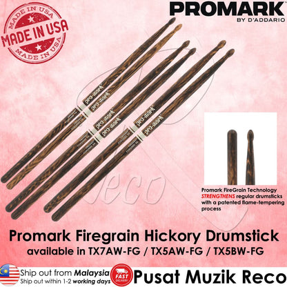 *Promark TX7AW-FG Classic Forward 7A FireGrain Hickory Drumstick - Reco Music Malaysia